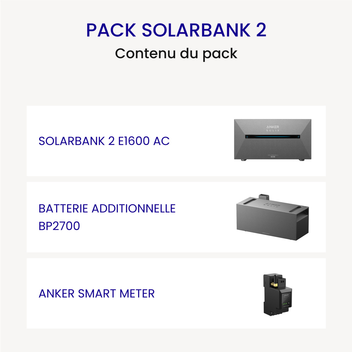 Pack SolarBank 2 contenu du pack