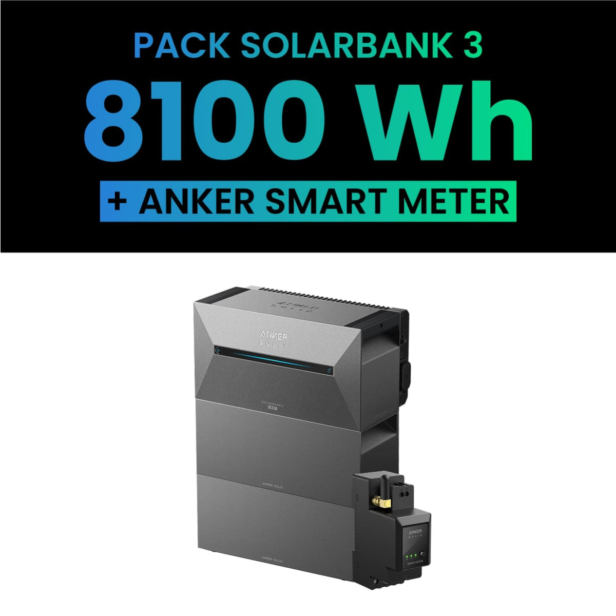 Pack batterie SolarBank 3 + deux Batteries BP2700 + SmartMeter