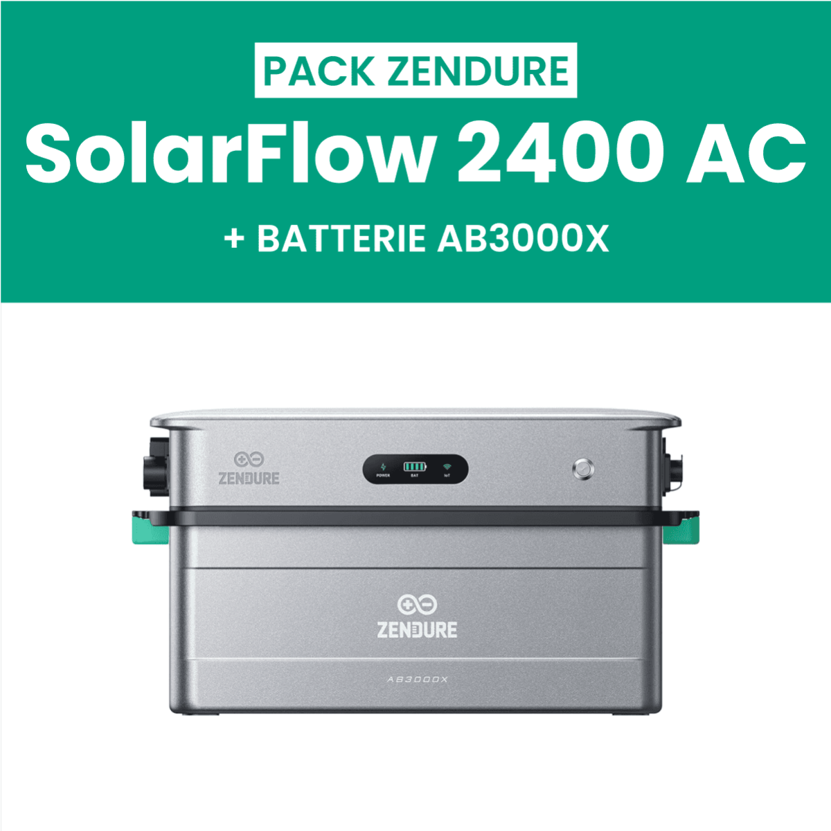 Pack Zendure SolarFlow 2400 AC + 1 Batterie AB3000X