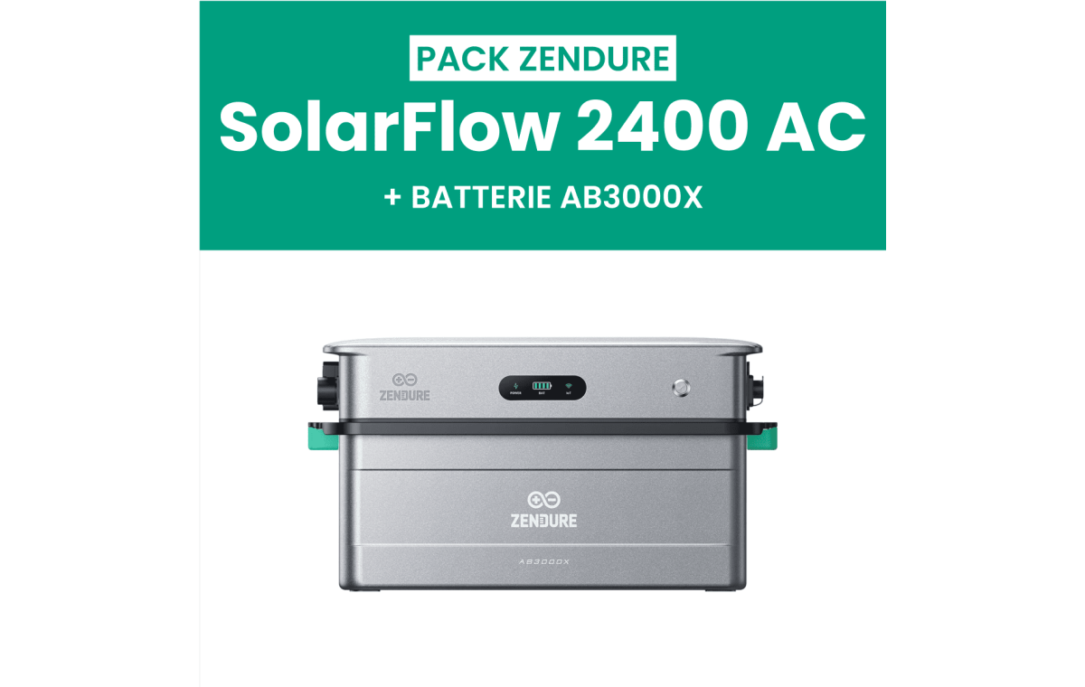 Pack Zendure SolarFlow 2400 AC + 1 Batterie AB3000X