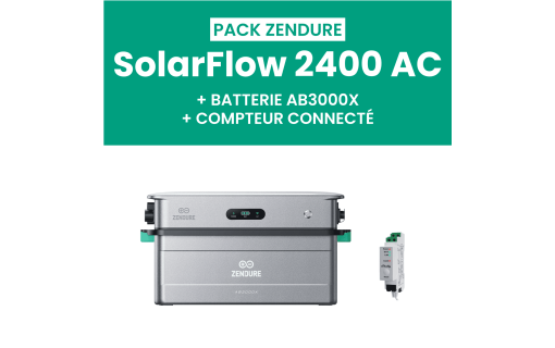 Pack Zendure SolarFlow 2400 AC + 1 Batterie AB3000X + Shelly Pro 3EM
