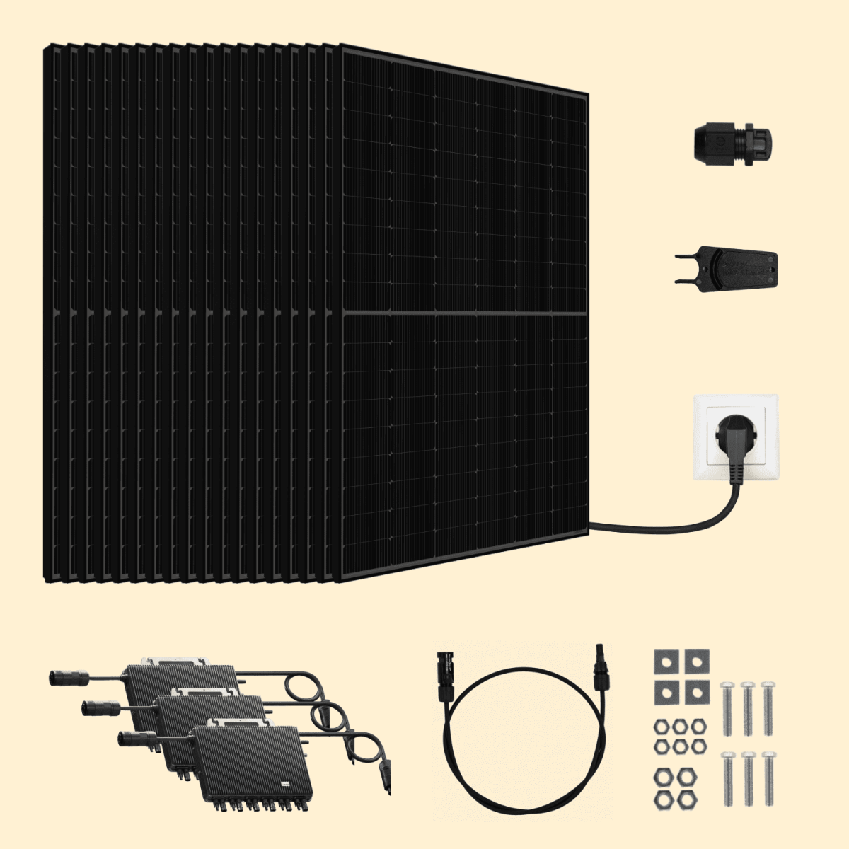 Kit Solaire 9360W Meilleur Prix - Micro onduleurs TSUN