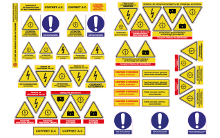 Planche autocollant pour passage du consuel