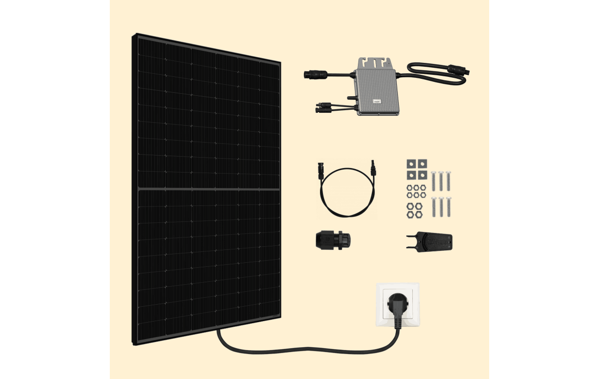 Anbte Kit de Fixation de Panneau Solaire 4 Rails Courts en Aluminium de