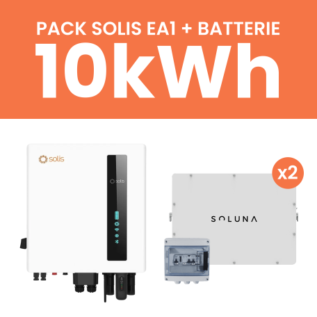 Pack Solis EA1 + 2 Batteries Soluna 10 kWh