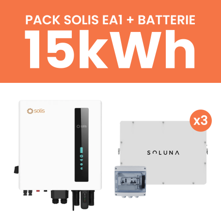Pack Solis EA1 + 3 Batteries Soluna 15 kWh