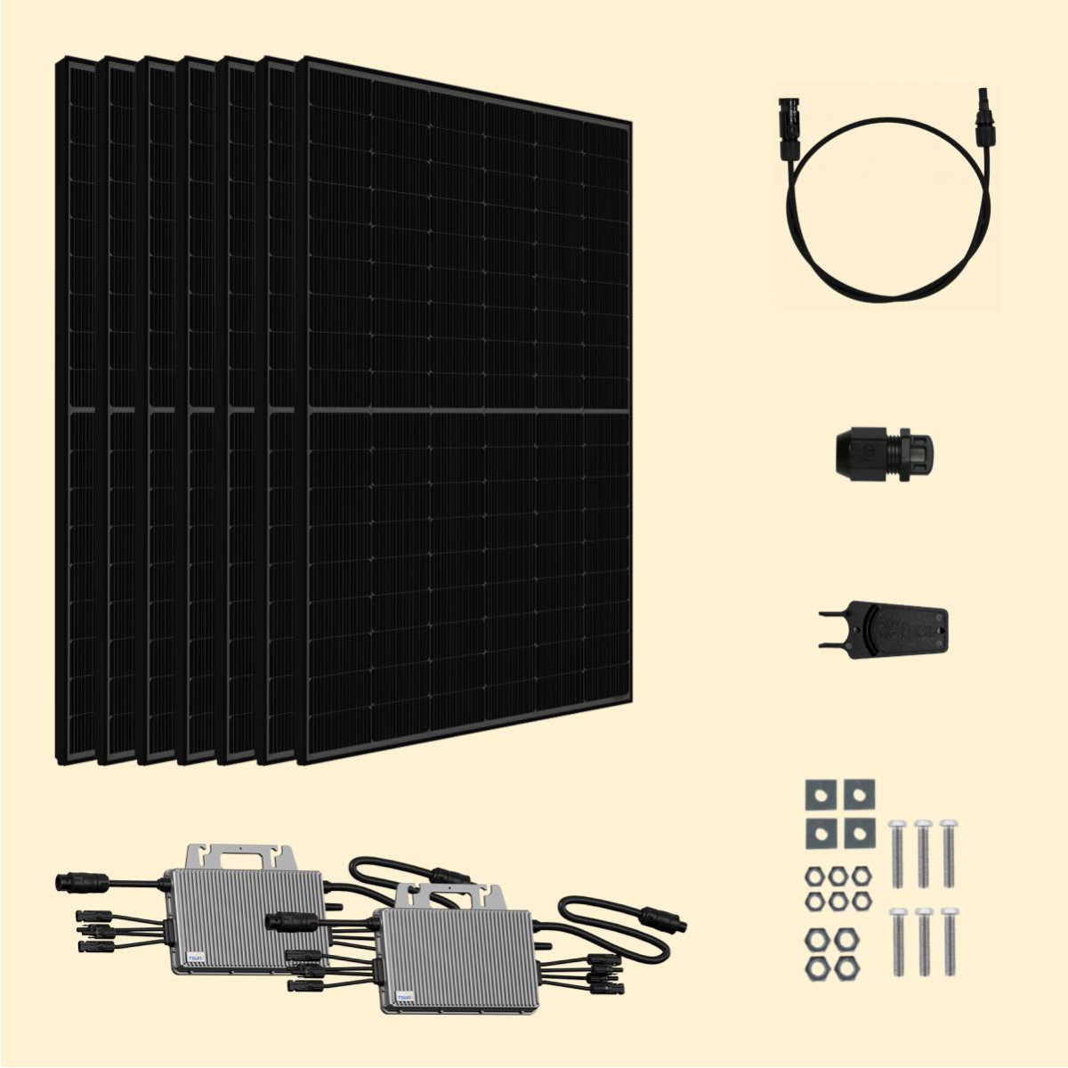 Kit solaire 3500W JA Solar – Micro-onduleurs TSUN