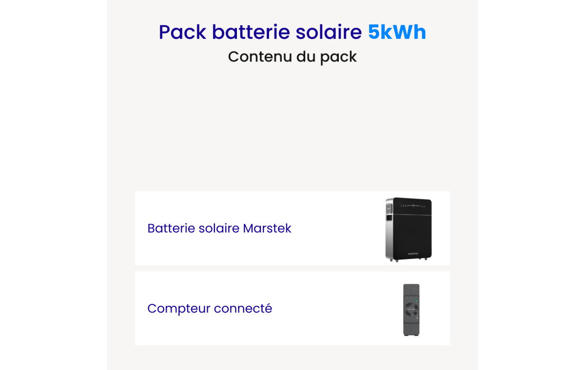 Pack Batterie MARSTEK VENUS E 5kWh 3.0 + Compteur CT002