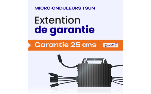 Extension de garantie 25 ans pour micro-onduleur TSUN
