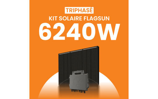 Kit Solaire Autoconsommation Flagsun 6240W Triphasé - Micro onduleurs APS