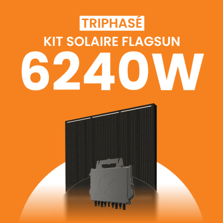 Kit Solaire Autoconsommation Flagsun 6240W Triphasé - Micro onduleurs APS