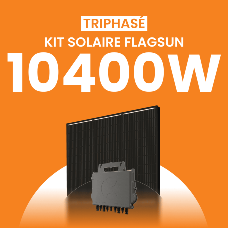 Kit Solaire Autoconsommation Flagsun 10400W Triphasé - Micro onduleurs APS