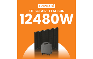 Kit Solaire Autoconsommation Flagsun 12480W Triphasé - Micro onduleurs APS