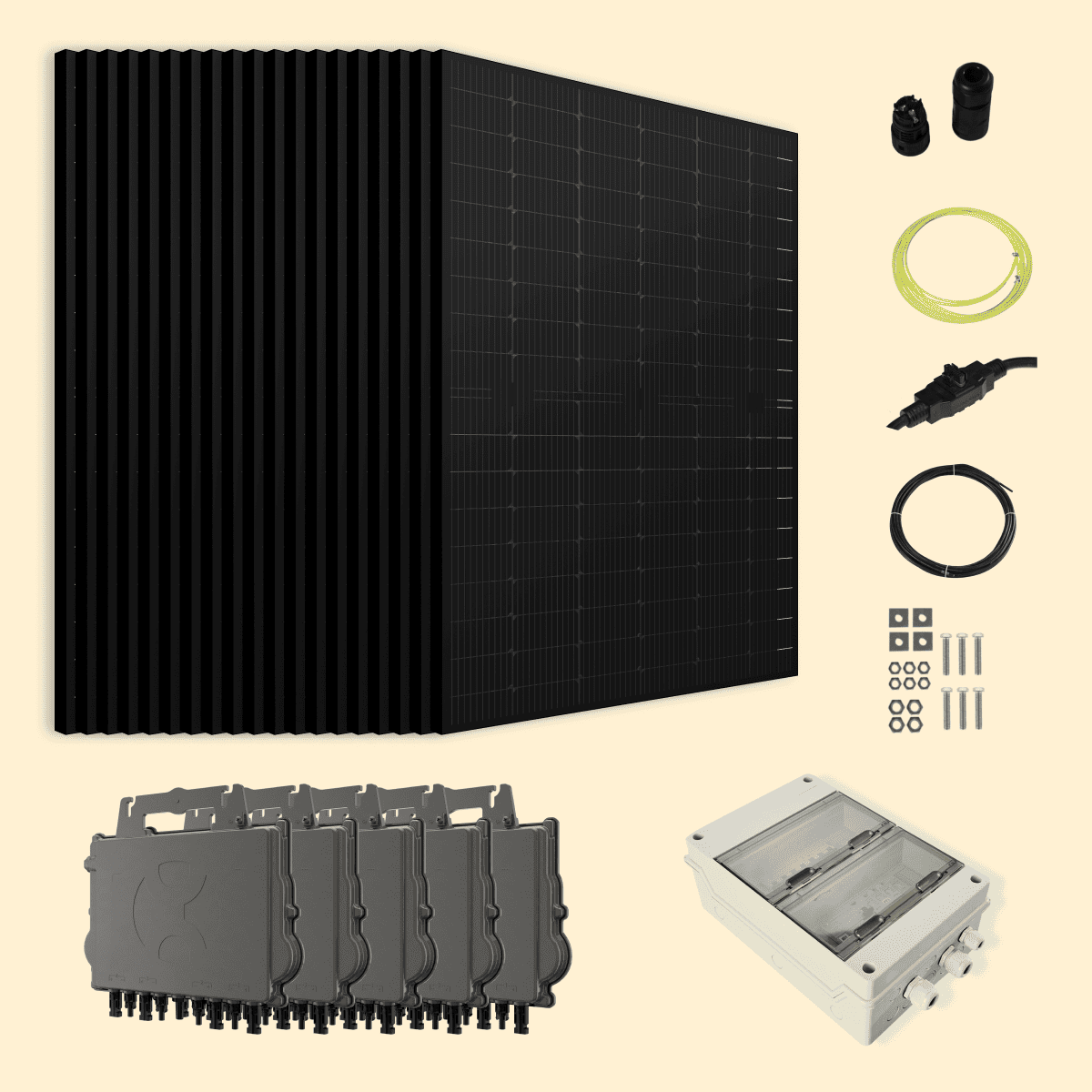 Kit solaire 11400W MK-Sun – Micro-onduleurs QT2 Triphasé