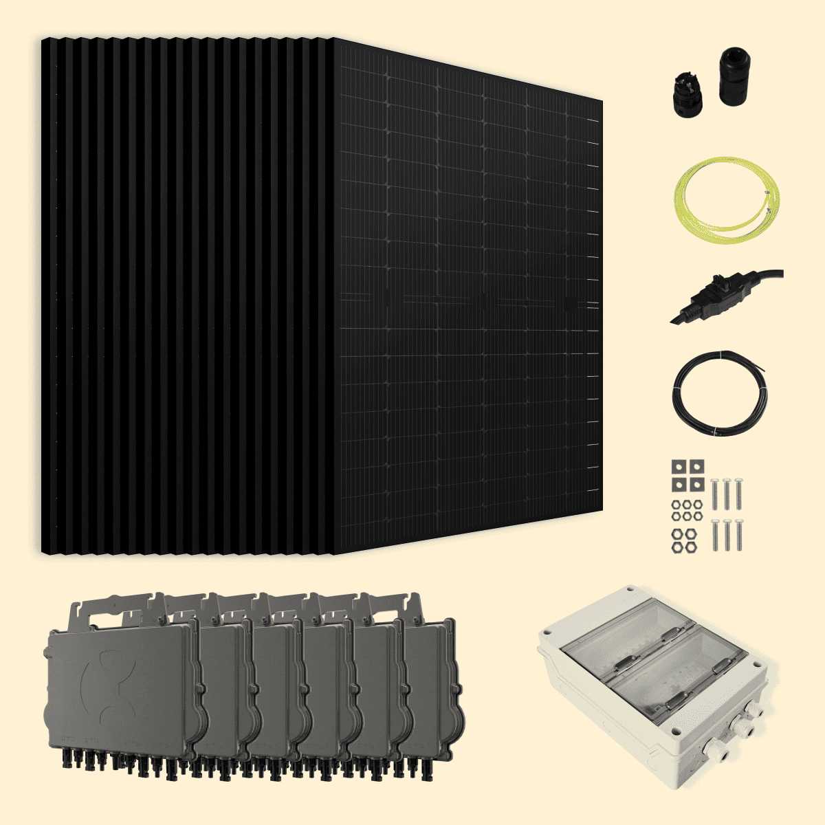 Kit solaire 13800W MK-Sun – Micro-onduleurs QT2 Triphasé