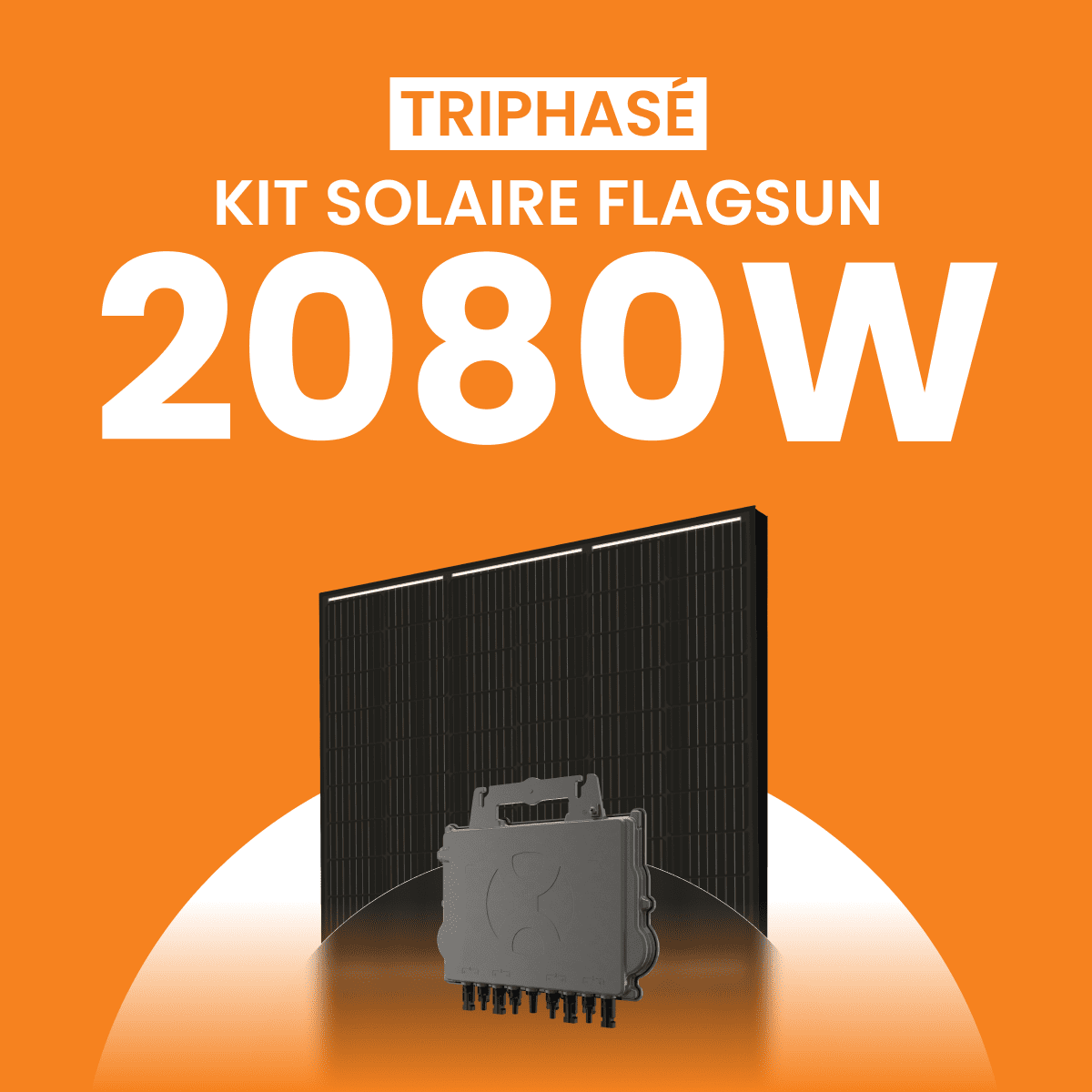 Kit solaire 2080W Flagsun 520 Triphasé – Micro-onduleurs QT2