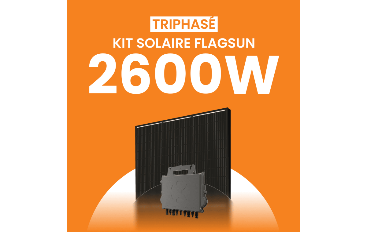 Kit solaire 2600W Flagsun 520 Triphasé – Micro-onduleurs QT2