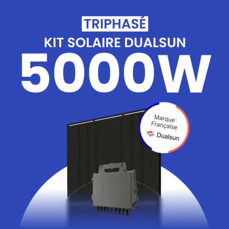 Kit Solaire Autoconsommation DualSun 5000W Triphasé - Micro onduleurs APS