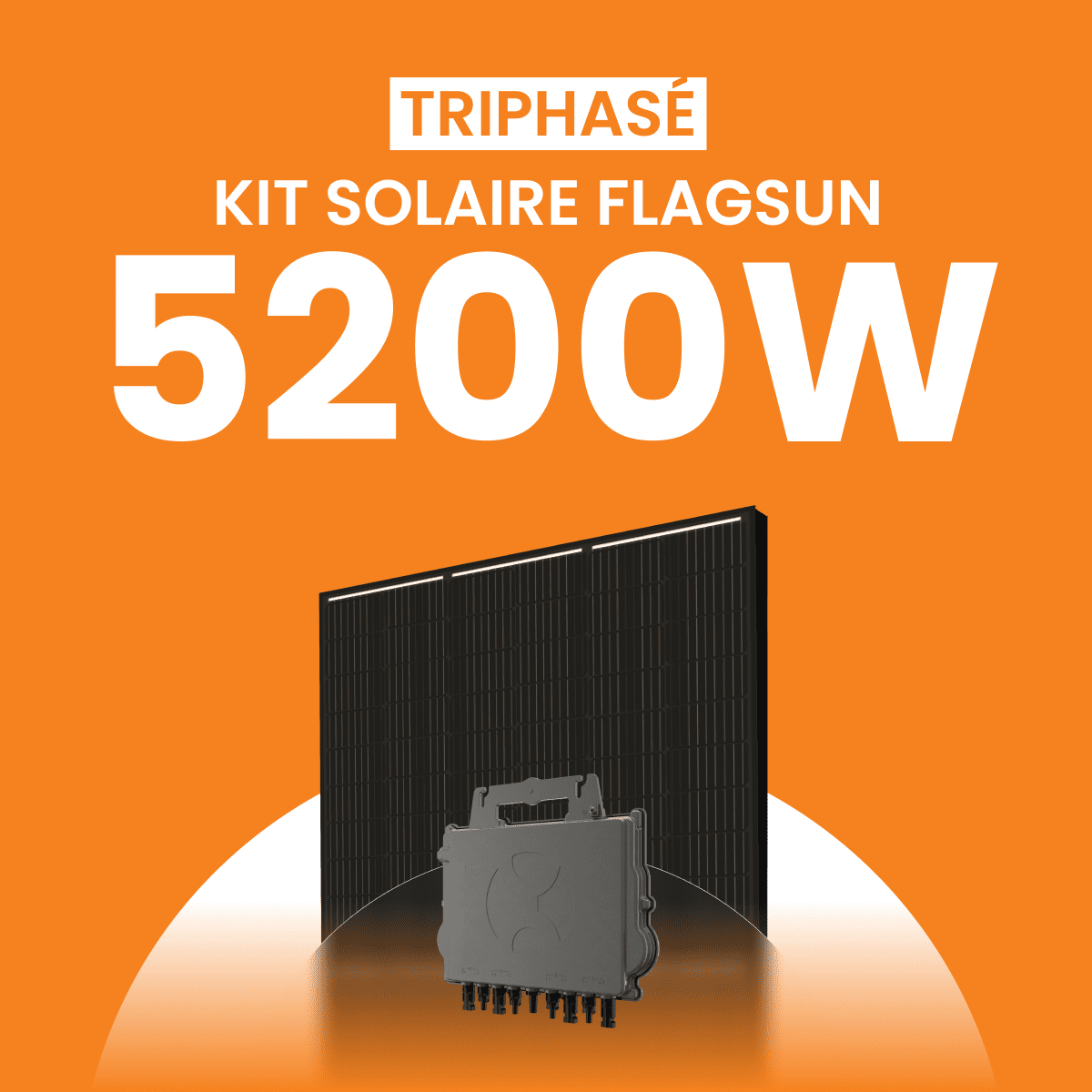 Kit solaire 5200W Flagsun 520 Triphasé – Micro-onduleurs QT2