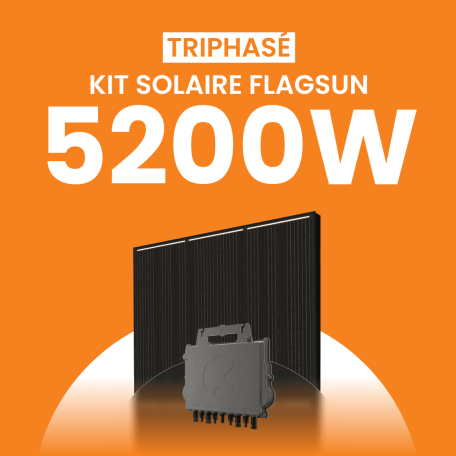 Kit solaire 5200W Flagsun 520 Triphasé – Micro-onduleurs QT2