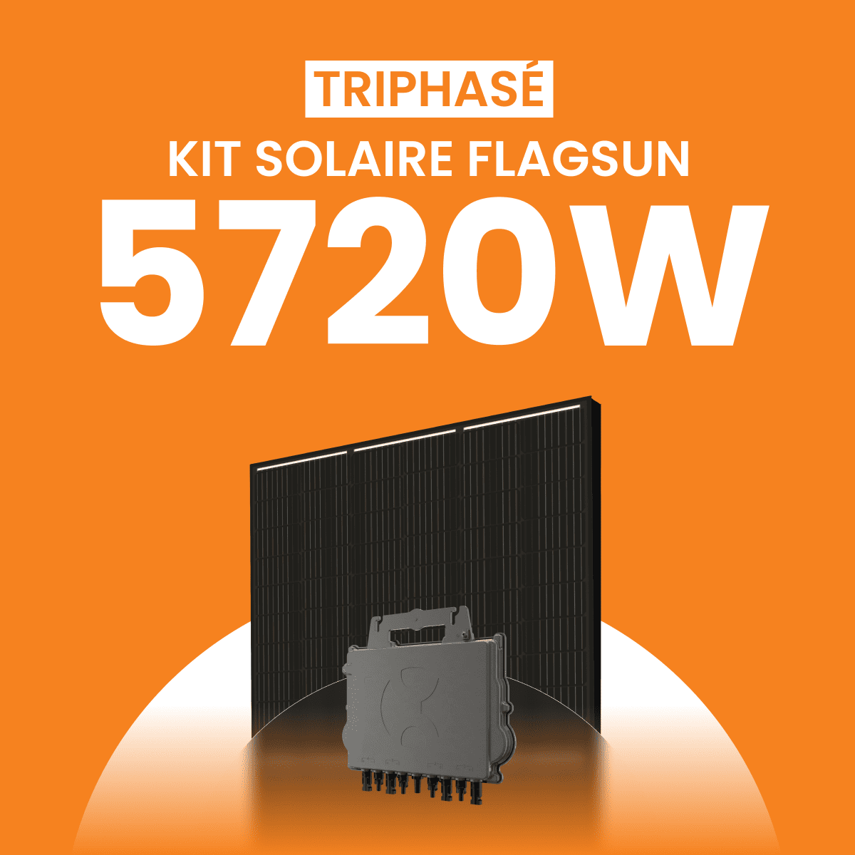 Kit solaire 5720W Flagsun 520 Triphasé – Micro-onduleurs QT2