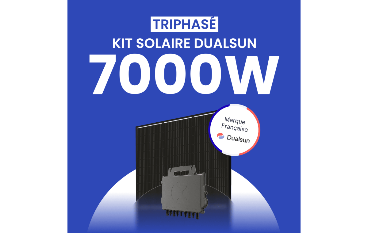 Kit Solaire Autoconsommation DualSun 7000W Triphasé - Micro onduleurs APS