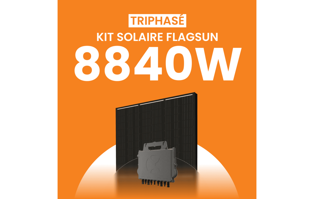 Kit solaire 8840W Flagsun 520 Triphasé – Micro-onduleurs QT2