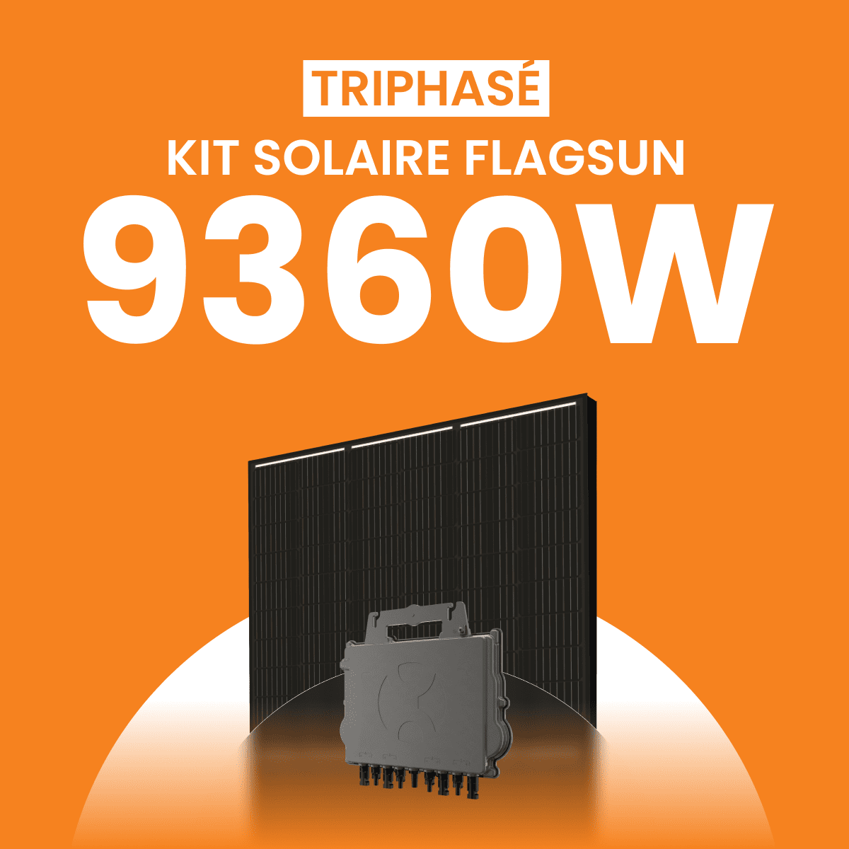 Kit solaire 9360W Flagsun 520 Triphasé – Micro-onduleurs QT2