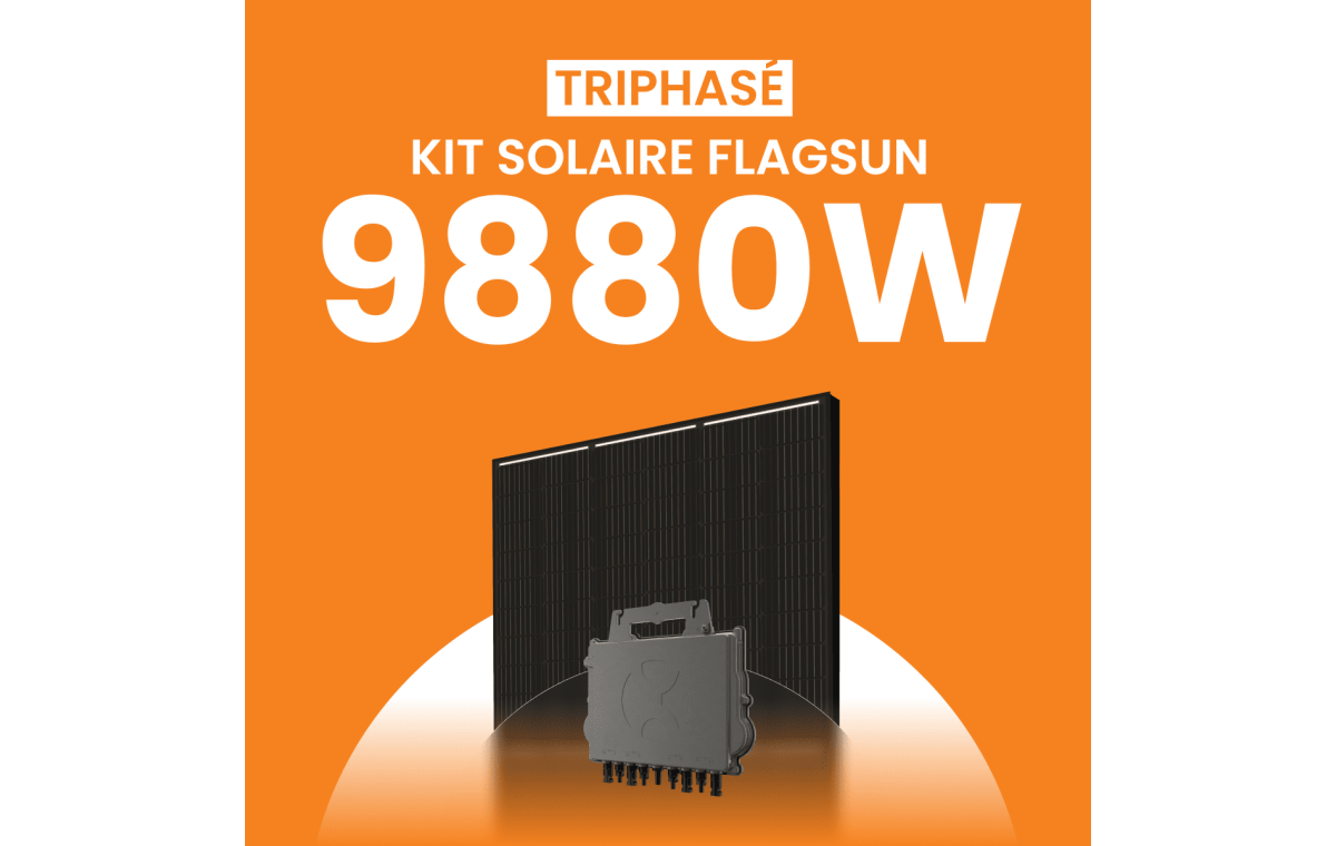 Kit solaire 9880W Flagsun 520 Triphasé – Micro-onduleurs QT2