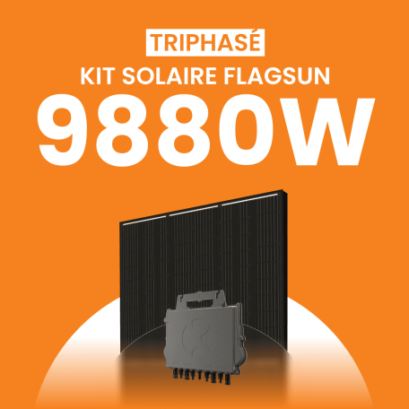 Kit solaire 9880W Flagsun 520 Triphasé – Micro-onduleurs QT2