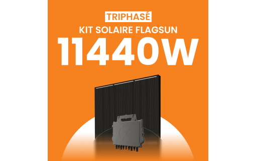 Kit solaire 11440W Flagsun 520 Triphasé – Micro-onduleurs QT2