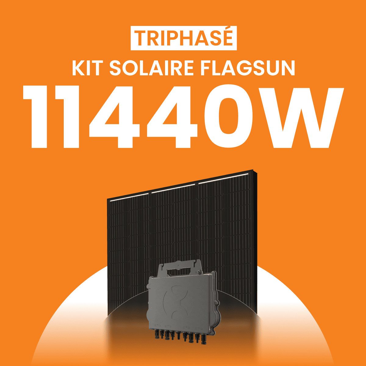 Kit solaire 11440W Flagsun 520 Triphasé – Micro-onduleurs QT2