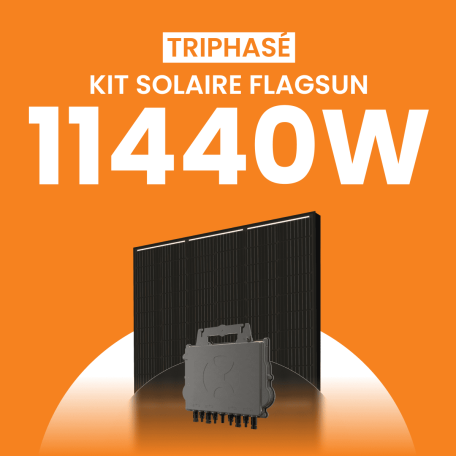Kit solaire 11440W Flagsun 520 Triphasé – Micro-onduleurs QT2
