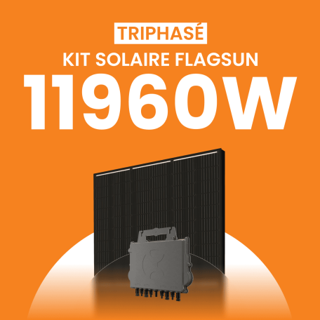 Kit solaire 11960W Flagsun 520 Triphasé – Micro-onduleurs QT2