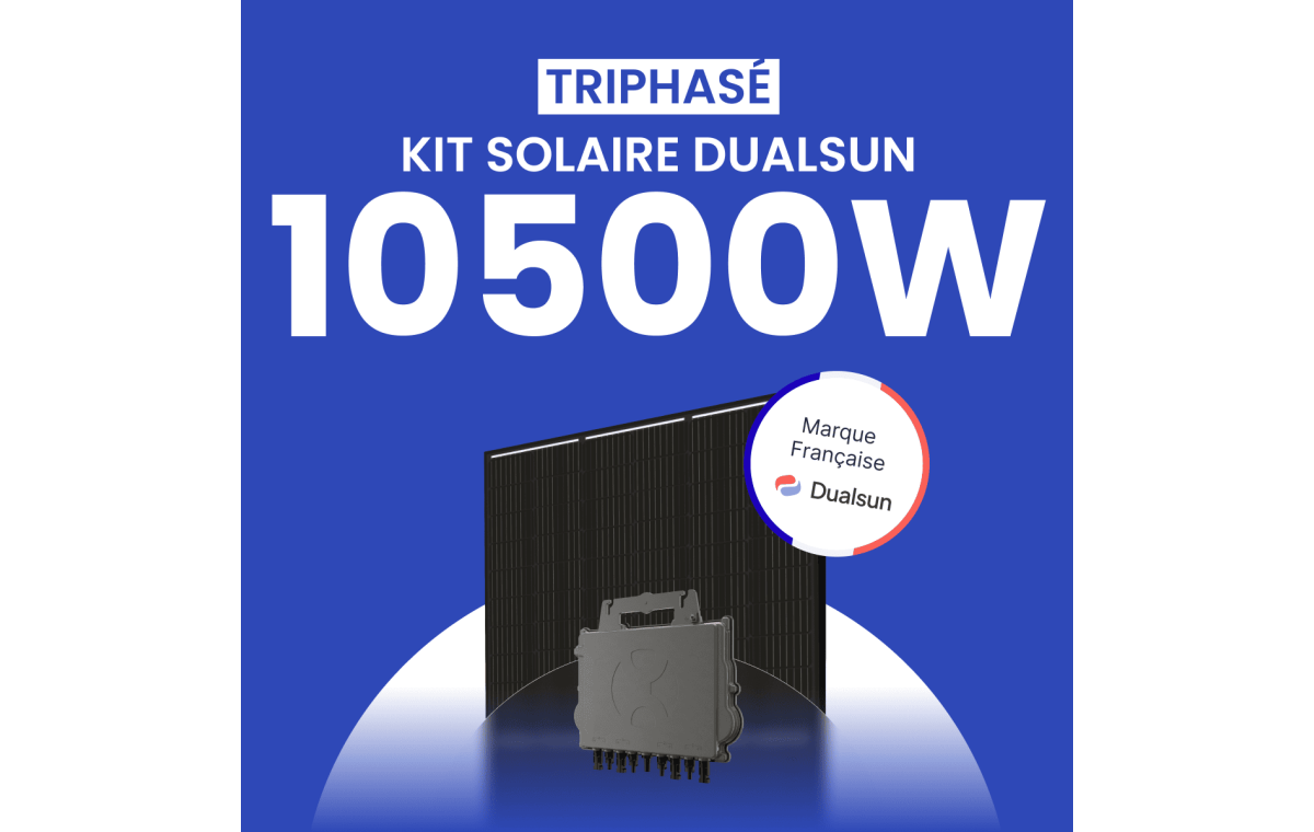 Kit Solaire Autoconsommation DualSun 10500W Triphasé - Micro onduleurs APS