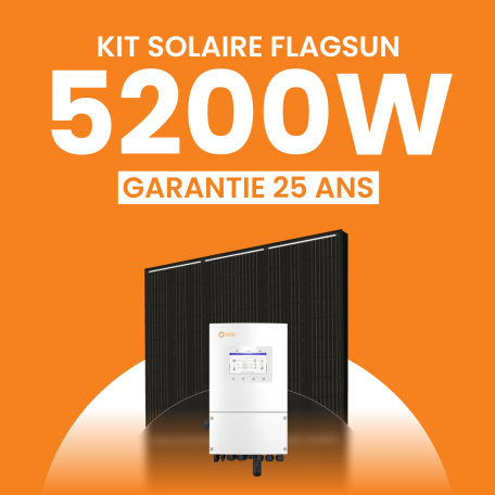 Kit Solaire 5200W Flagsun Onduleur SOLIS Hybride