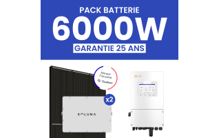 Kit Solaire 6000W DualSun Onduleur Hybride SOLIS + 2 Batteries SOLUNA 5 kWh