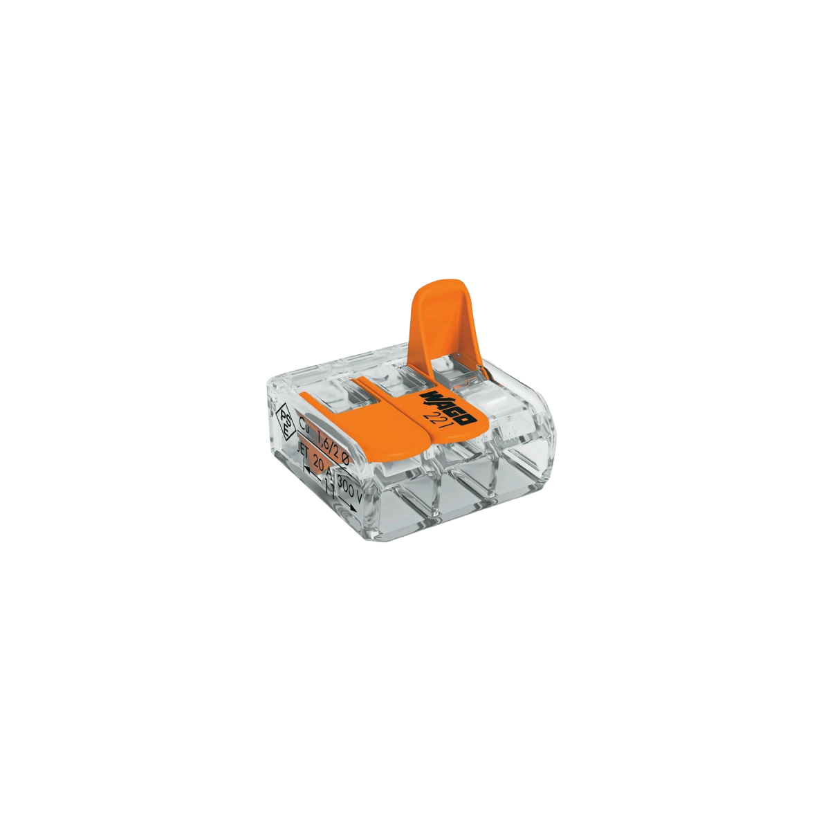 Borne de connexion 3x4mm2 à levier - Wago