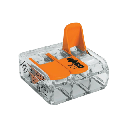 Borne de connexion 3x4mm2 à levier - Wago