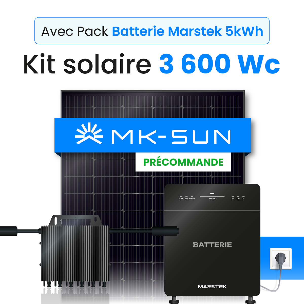 Kit solaire 3600W MK-SUN marstek  5Kwh Venus E