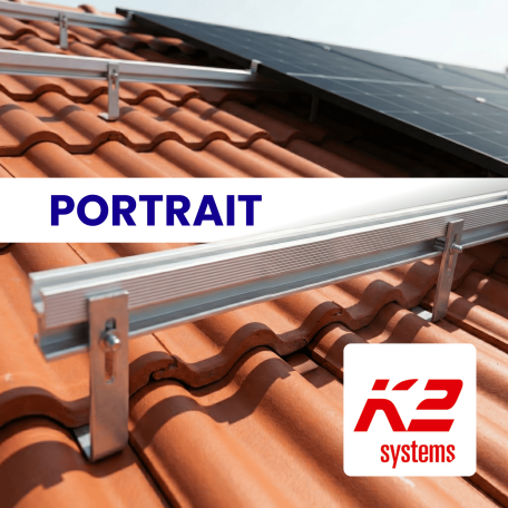 Kit de fixation tuiles portrait SingleRail 36 - K2 Systems