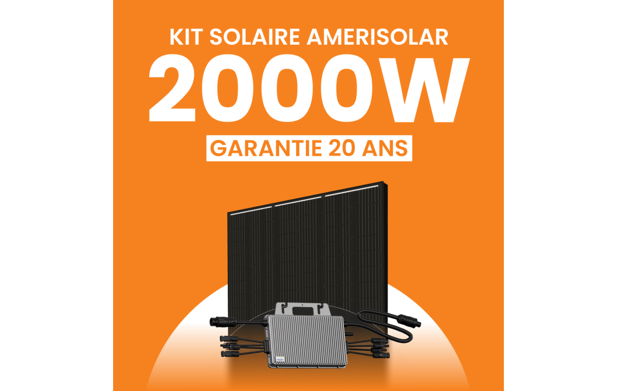 Kit solaire Autoconsommation 2000Wc Amerisolar - Micro-onduleur TSUN