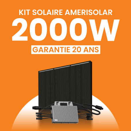 Kit solaire Autoconsommation 2000Wc Amerisolar - Micro-onduleur TSUN