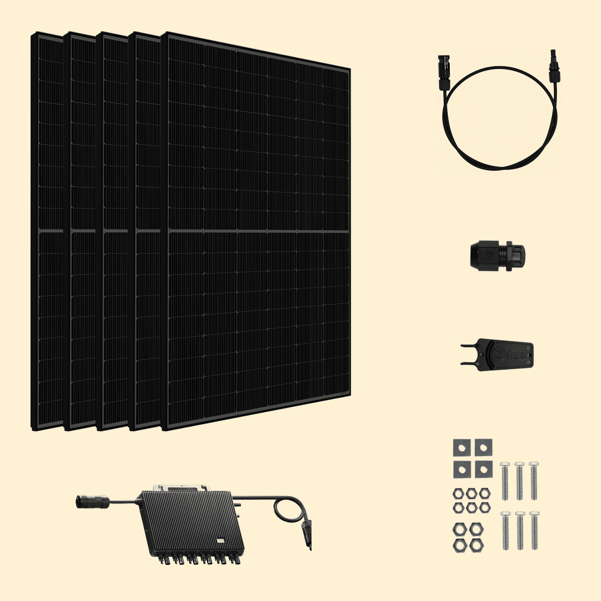Kit solaire Autoconsommation 2500Wc Amerisolar - Micro-onduleur TSUN