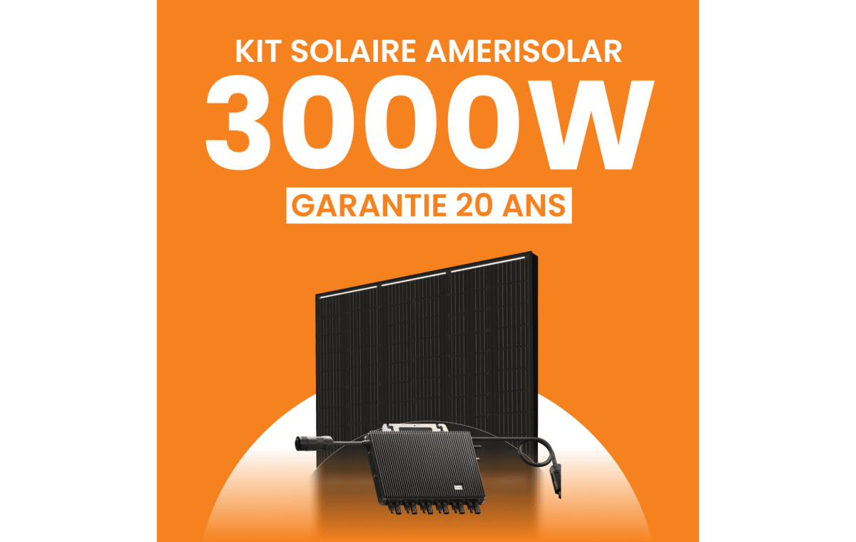 Kit solaire Autoconsommation 3000Wc Amerisolar - Micro-onduleur TSUN
