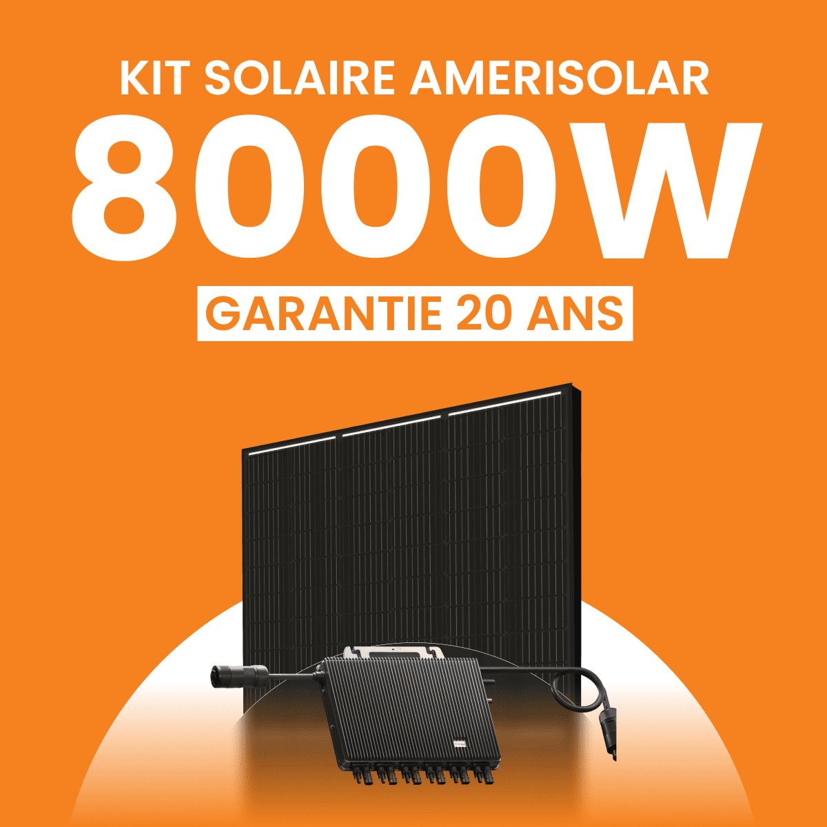 Kit solaire Autoconsommation 8000Wc Amerisolar - Micro-onduleur TSUN