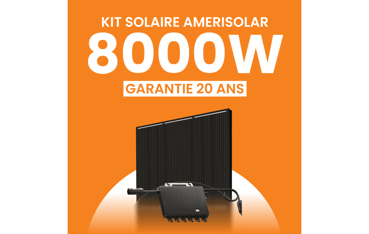 Kit solaire Autoconsommation 8000Wc Amerisolar - Micro-onduleur TSUN