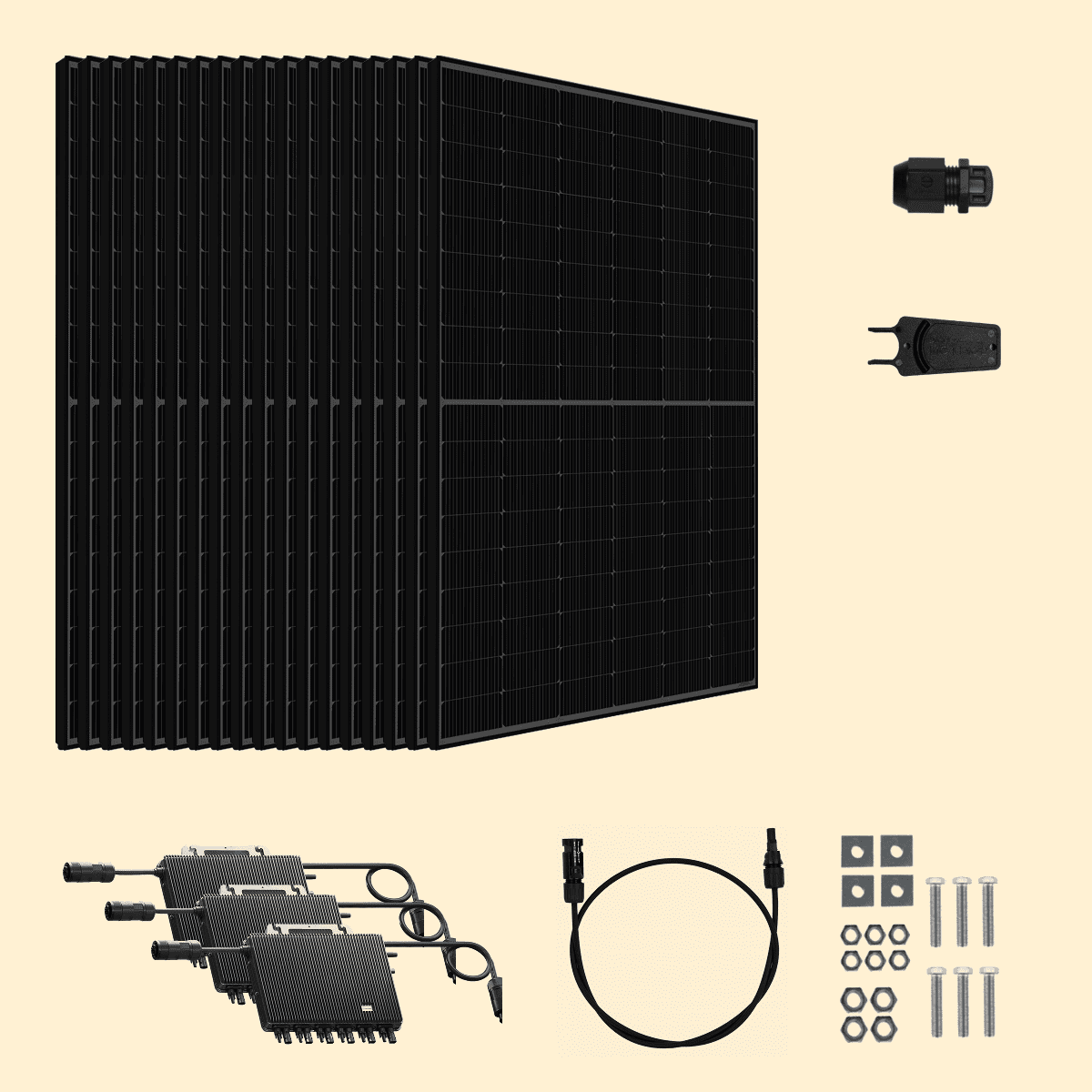Kit solaire Autoconsommation 9000Wc Amerisolar - Micro-onduleur TSUN