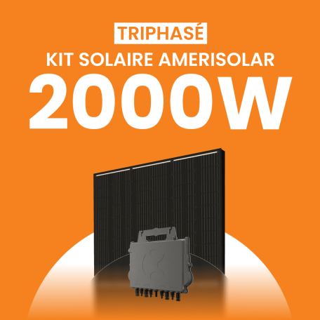 Kit solaire triphasé 2000W Amerisolar 500Wc – Micro-onduleur APSYSTEMS QT2