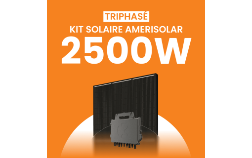 Kit solaire triphasé 2500W Amerisolar 500Wc – Micro-onduleur APSYSTEMS QT2